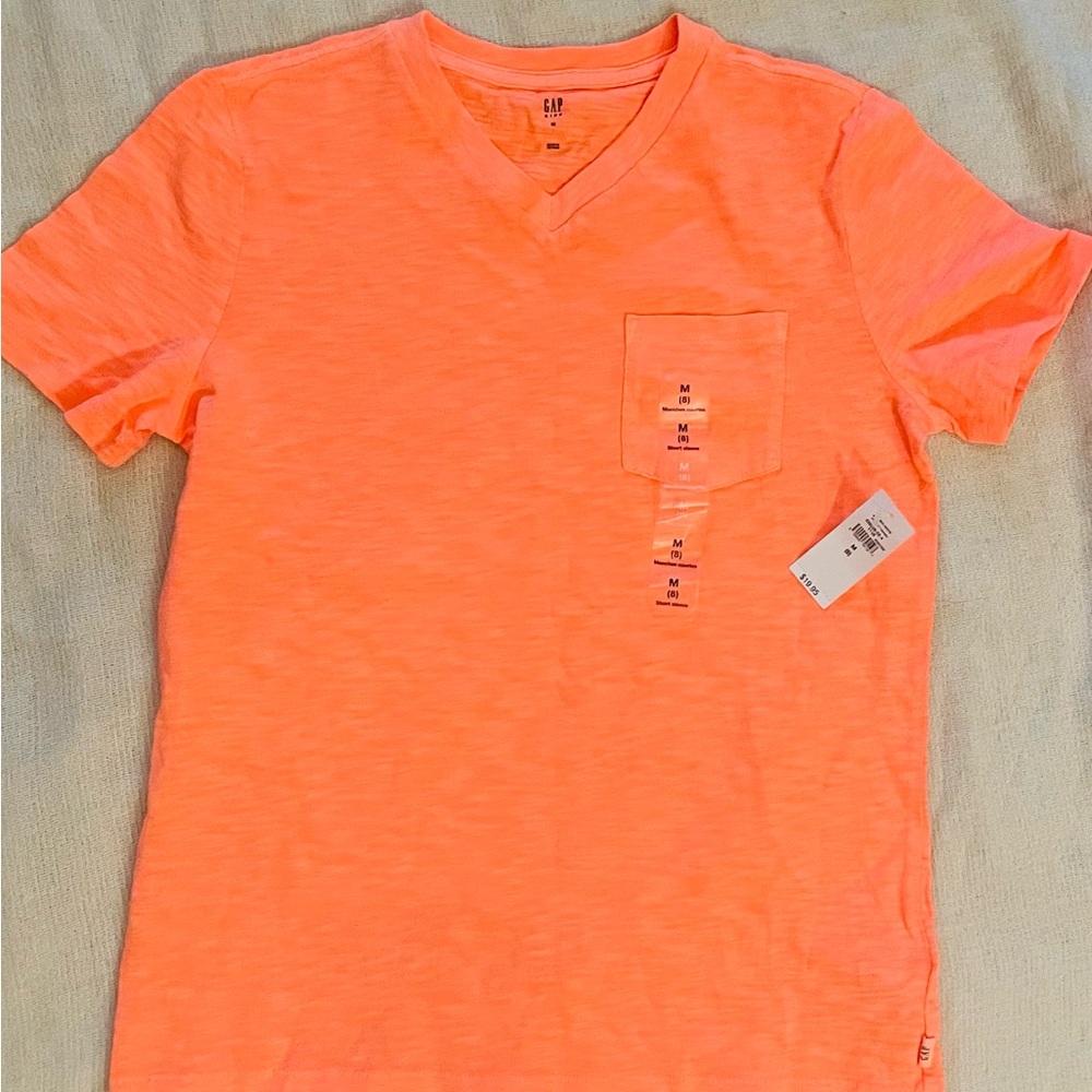 NEW Orange Tangerine Shirt T-shirt 100% Cotton, Size M (8) (NWT)